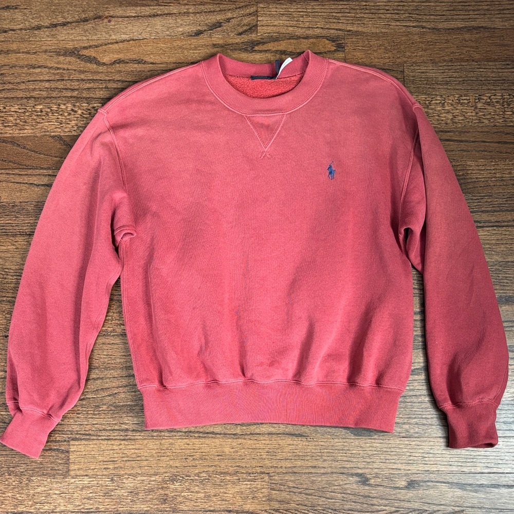 Polo Ralph Lauren Arctic Fleece Crew Sweatshirt in Red Snapper size small - Picture 5 of 7